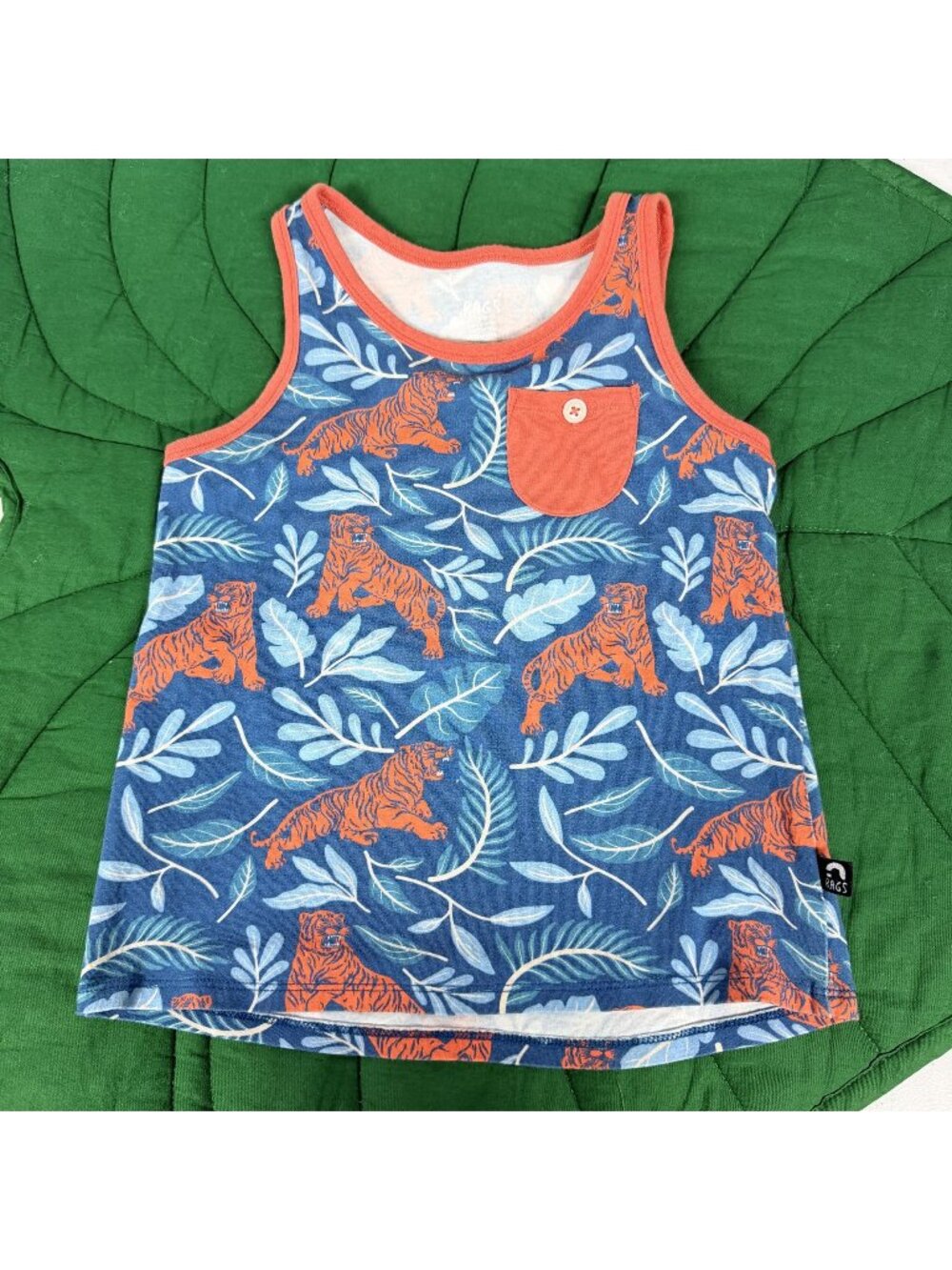 RAGS Toddler 3/4 Tiger Tank Top